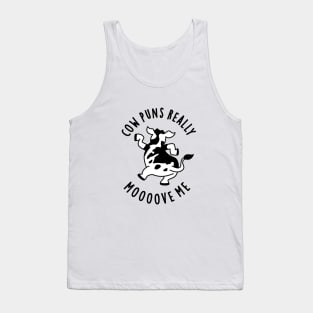 Cow Puns Really Mooove Me Cute Animal Pun Tank Top